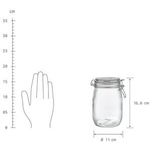 Pot MASONS 1000 ml Verre transparent - Transparent