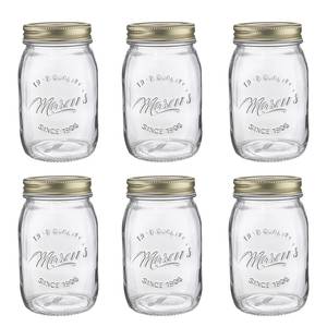 Voorraadpot MASONS set van 6 - 550 ml transparant glas - transparant