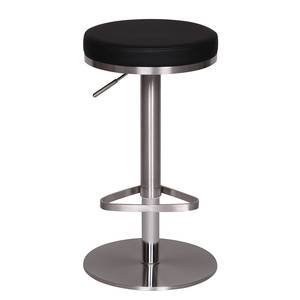 Tabouret de bar Colpet Imitation cuir / Acier inoxydable - Noir / Argenté