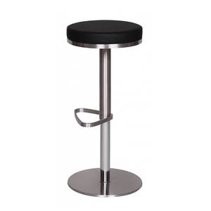 Sgabello da bar Colpet Similpelle / Acciaio inox - Nero / Argento