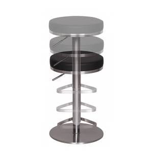 Tabouret de bar Colpet Imitation cuir / Acier inoxydable - Noir / Argenté