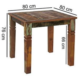 Esstisch Setin Mangoholz Massiv - Dunkelbraun - 80 x 80 cm