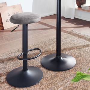 Tabouret de bar Nardone Microfibre / Fer - Gris