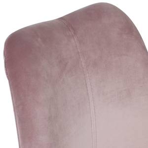 Chaises Jamhra - Lot de 2 Velours / Fer / Hévéa massif - Rose vieilli