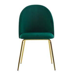 Set di 2 sedie Paraco Velluto / Ferro - Verde/Color oro