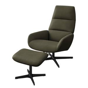 Relaxfauteuil Turami Donkergroen - Velours