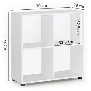 Open kast Amaro spaanplaat - wit - 70 x 72 cm