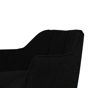 Chaise de bar Zazid Fer / Velours - Noir