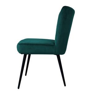 Chaise Mornes Fer / Velours - Vert foncé