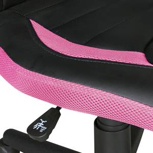 Sedia per cameretta Ahrenshoop Similpelle - Rosa / Nero - Color rosa / Nero