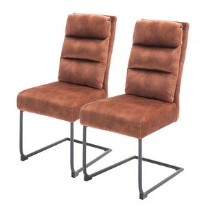 Chaises cantilever Naikan - Lot de 2 Marron