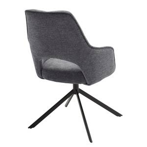 Chaises à accoudoirs Cercola - Lot de 2 Anthracite