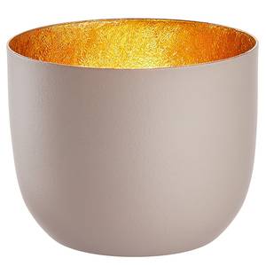Teelichthalter AURORA Eisen - Beige / Gold - Höhe: 6 cm
