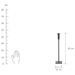 Kerzenhalter RUST Eisen - Schwarz - Höhe: 45 cm
