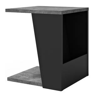 Bijzettafel Albi betonnen look/zwart - Beton look/Zwart