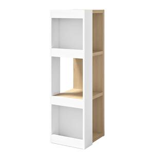 Open kast Ella eikenhout/wit - Hoogte: 114 cm