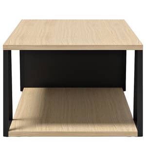 Table basse Albi Placage en bois véritable - Chêne / Noir - Chêne clair / Noir