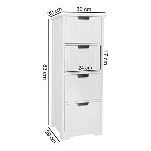 Lage kast Patti MDF - wit - Breedte: 30 cm