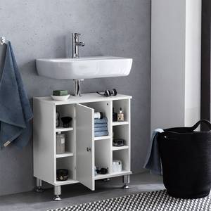 Meuble sous lavabo Tufo Panneau aggloméré - Blanc