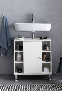 Meuble sous lavabo Tufo Panneau aggloméré - Blanc