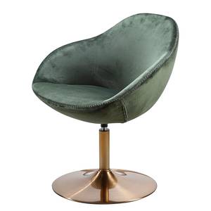 Fauteuil lounge Siran Velours / Fer - Vert - Vert