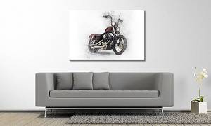 Quadro Motorbike Abete massello / Tessuto misto - 80 x 120 cm