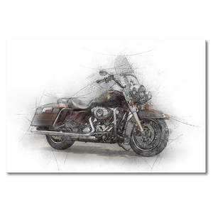 Quadro Cruising Abete massello / Tessuto misto - 80 x 120 cm