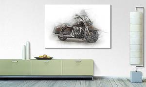 Quadro Cruising Abete massello / Tessuto misto - 80 x 120 cm