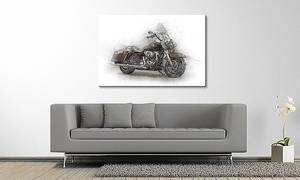 Quadro Cruising Abete massello / Tessuto misto - 80 x 120 cm