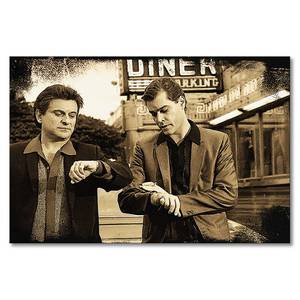 Quadro Goodfellas Abete massello / Tessuto misto - 80 x 120 cm