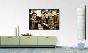 Quadro Goodfellas Abete massello / Tessuto misto - 80 x 120 cm