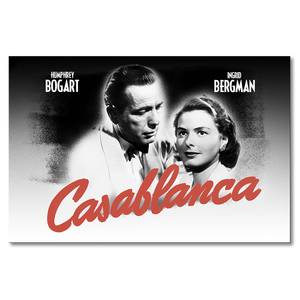 Quadro Casablanca Abete massello / Tessuto misto - 80 x 120 cm