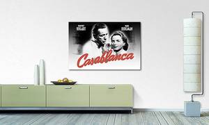 Quadro Casablanca Abete massello / Tessuto misto - 80 x 120 cm