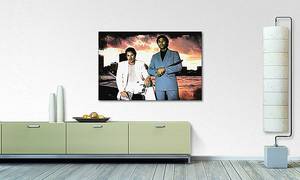 Quadro Miami Vice Abete massello / Tessuto misto - 80 x 120 cm