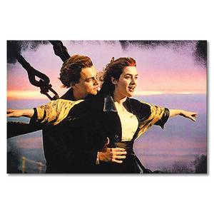 Quadro Titanic Abete massello / Tessuto misto - 80 x 120 cm