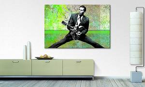 Quadro Chuck Berry Abete massello / Tessuto misto - 80 x 120 cm