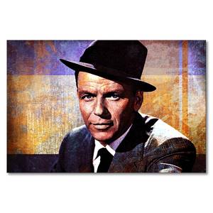 Impression sur toile Frank Sinatra Épicéa massif / Tissu mélangé - 80 x 120 cm