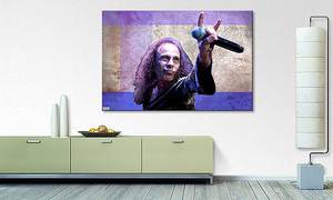 Afbeelding Ronnie Jamesdio massief sparrenhout/textielmix - 80 x 120 cm