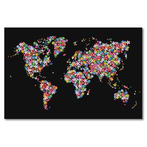 Leinwandbild World Flowers Fichte Massiv / Mischgewebe - 80 x 120 cm