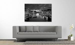 Quadro Canal Grande Abete massello / Tessuto misto - 80 x 120 cm