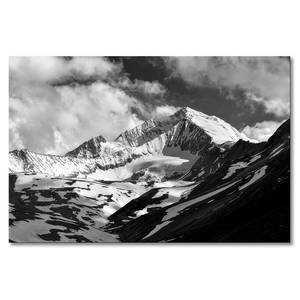 Quadro Himalaya Abete massello / Tessuto misto - 80 x 120 cm - Nero / Bianco