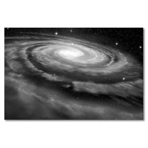 Quadro Spiral Galaxy Abete massello / Tessuto misto - 80 x 120 cm