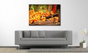 Afbeelding Fruit Moment massief sparrenhout/textielmix - 80 x 120 cm