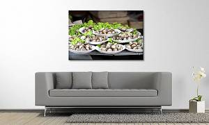 Leinwandbild Shellfish Menu Fichte Massiv / Mischgewebe - 80 x 120 cm