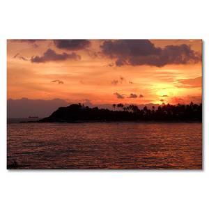 Quadro Srilankan Sundown Abete massello / Tessuto misto - 80 x 120 cm