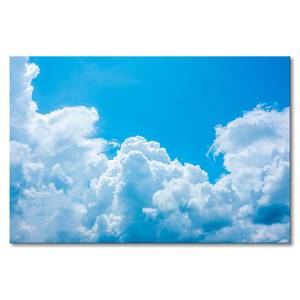 Quadro Clouds Abete massello / Tessuto misto - 80 x 120 cm