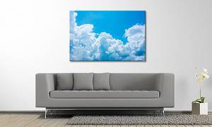 Impression sur toile Clouds Épicéa massif / Tissu mélangé - 80 x 120 cm