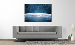 Afbeelding Earth Planet I massief sparrenhout/textielmix - 80 x 120 cm