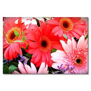 Afbeelding Flowery Scent massief sparrenhout/textielmix - 80 x 120 cm - Rood