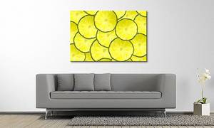 Quadro Lime Abete massello / Tessuto misto - 80 x 120 cm